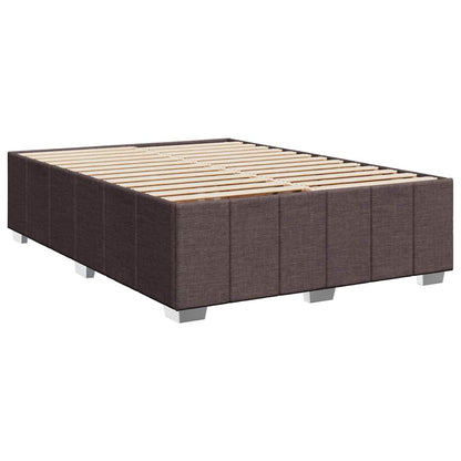 Giroletto a Molle con Materasso Marrone Scuro 140x190cm Tessuto | homemem39