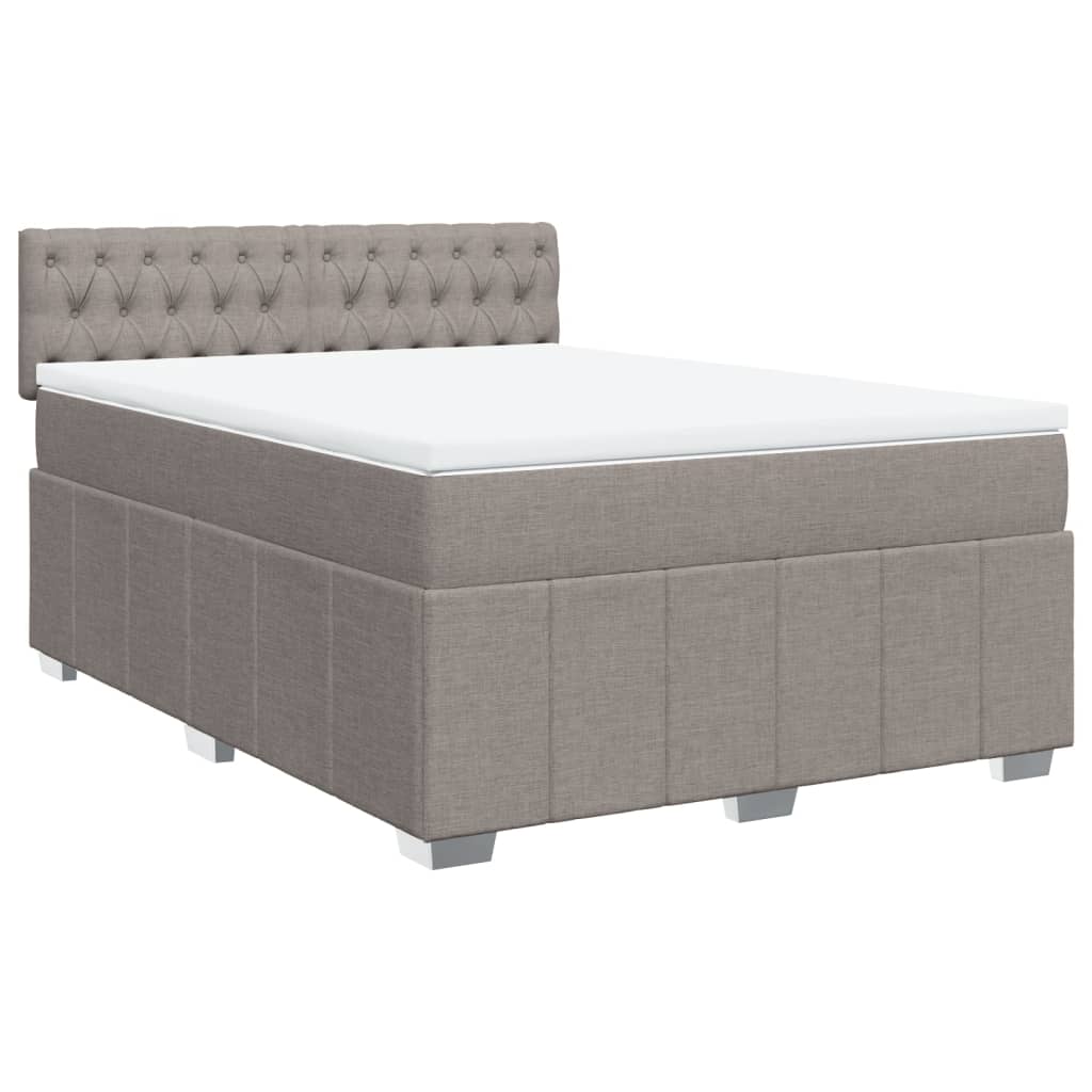 Giroletto a Molle con Materasso Tortora 140x190 cm in Tessuto | homemem39