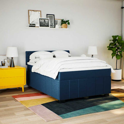 Giroletto a Molle con Materasso Blu 140x190 cm in Tessuto | homemem39
