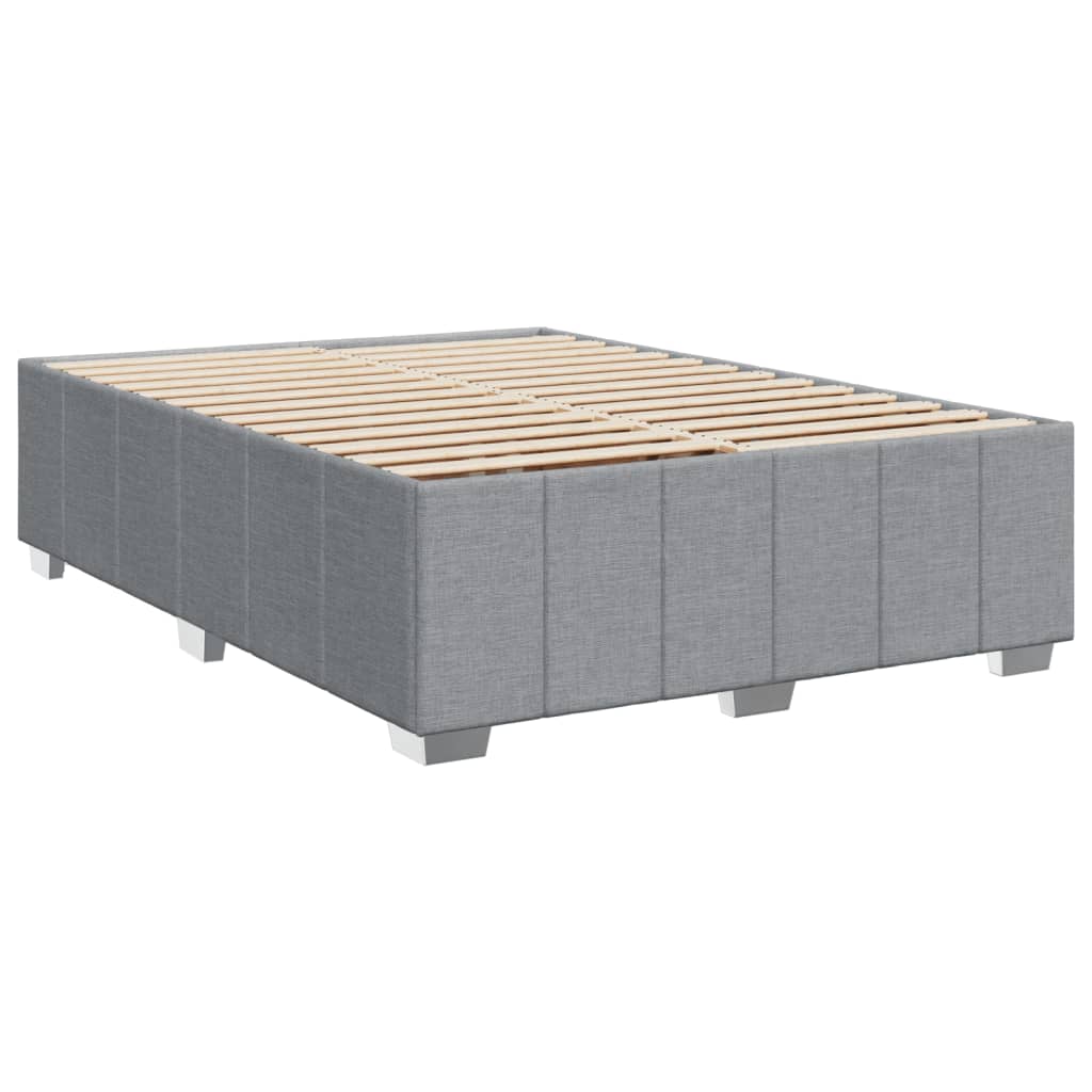 Giroletto a Molle con Materasso Grigio Chiaro 140x190cm Tessuto | homemem39