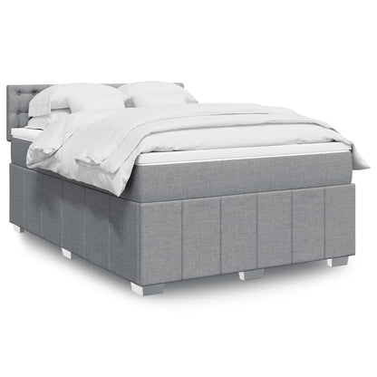 Giroletto a Molle con Materasso Grigio Chiaro 140x190cm Tessuto | homemem39