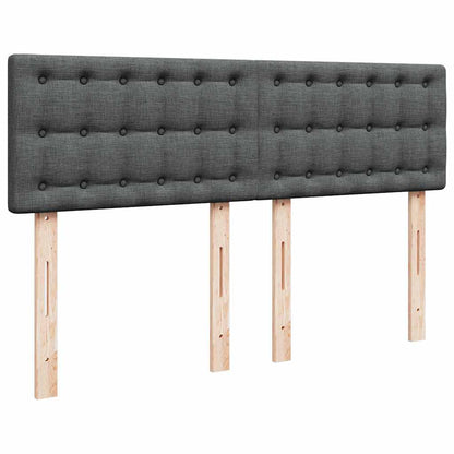 Giroletto a Molle con Materasso Grigio Scuro 140x190 cm Tessuto | homemem39