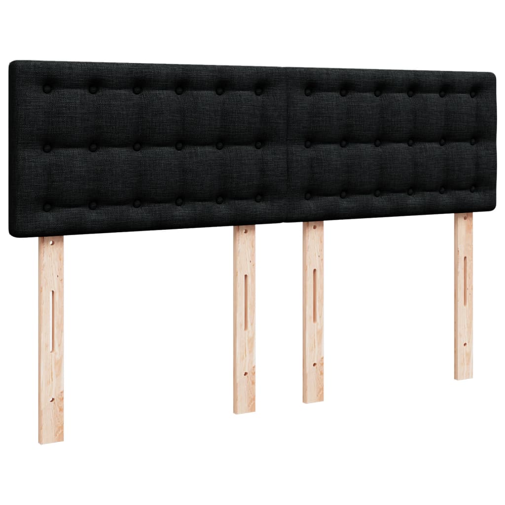 Giroletto a Molle con Materasso Nero 140x190 cm in Tessuto | homemem39