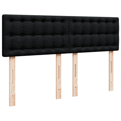 Giroletto a Molle con Materasso Nero 140x190 cm in Tessuto | homemem39