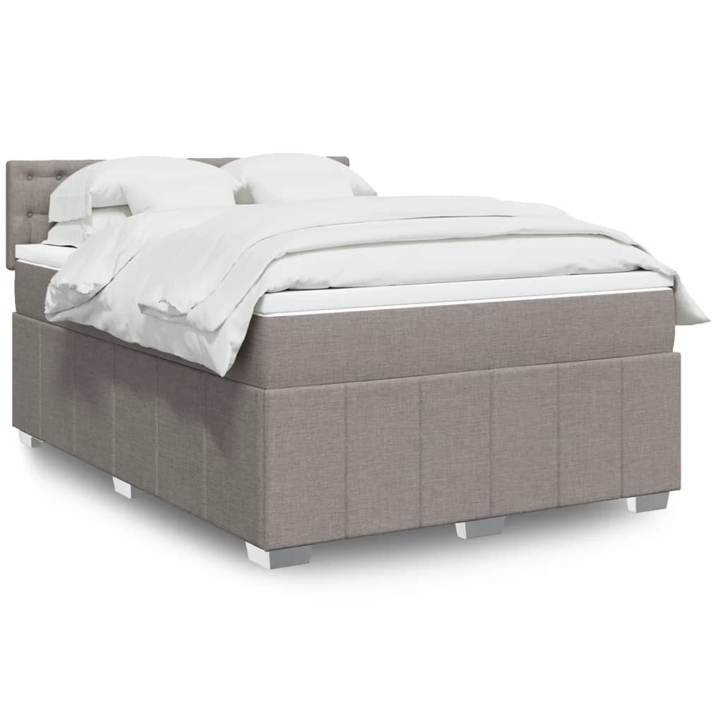 Giroletto a Molle con Materasso Tortora 140x190 cm in Tessuto | homemem39