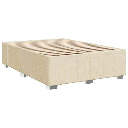 Giroletto a Molle con Materasso Crema 140x19 cm in Tessuto | homemem39