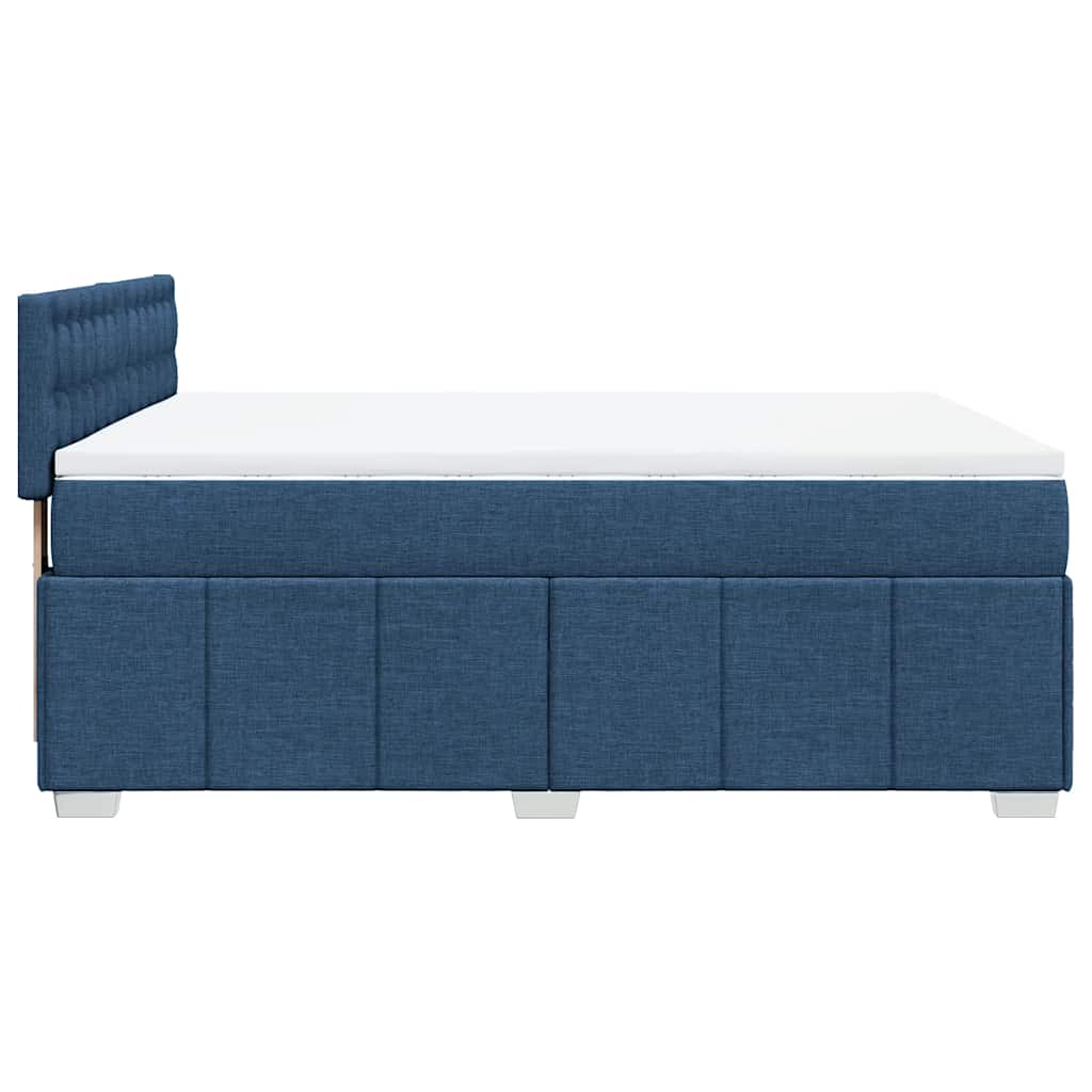 Giroletto a Molle con Materasso Blu 140x190 cm in Tessuto | homemem39