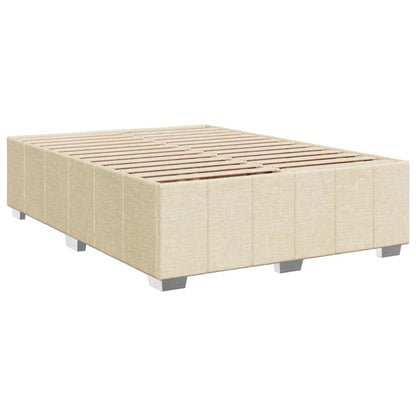 Giroletto a Molle con Materasso Crema 140x200 cm in Tessuto | homemem39