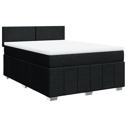 Giroletto a Molle con Materasso Nero 160x200 cm in Tessuto | homemem39