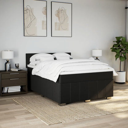 Giroletto a Molle con Materasso Nero 160x200 cm in Tessuto | homemem39