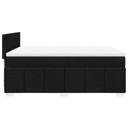 Giroletto a Molle con Materasso Nero 160x200 cm in Tessuto | homemem39