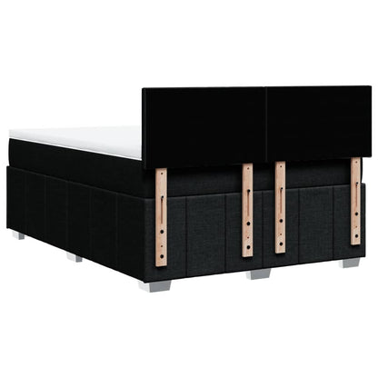 Giroletto a Molle con Materasso Nero 160x200 cm in Tessuto | homemem39