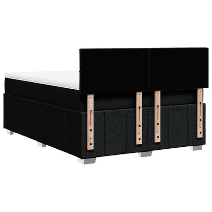 Giroletto a Molle con Materasso Nero 160x200 cm in Tessuto | homemem39