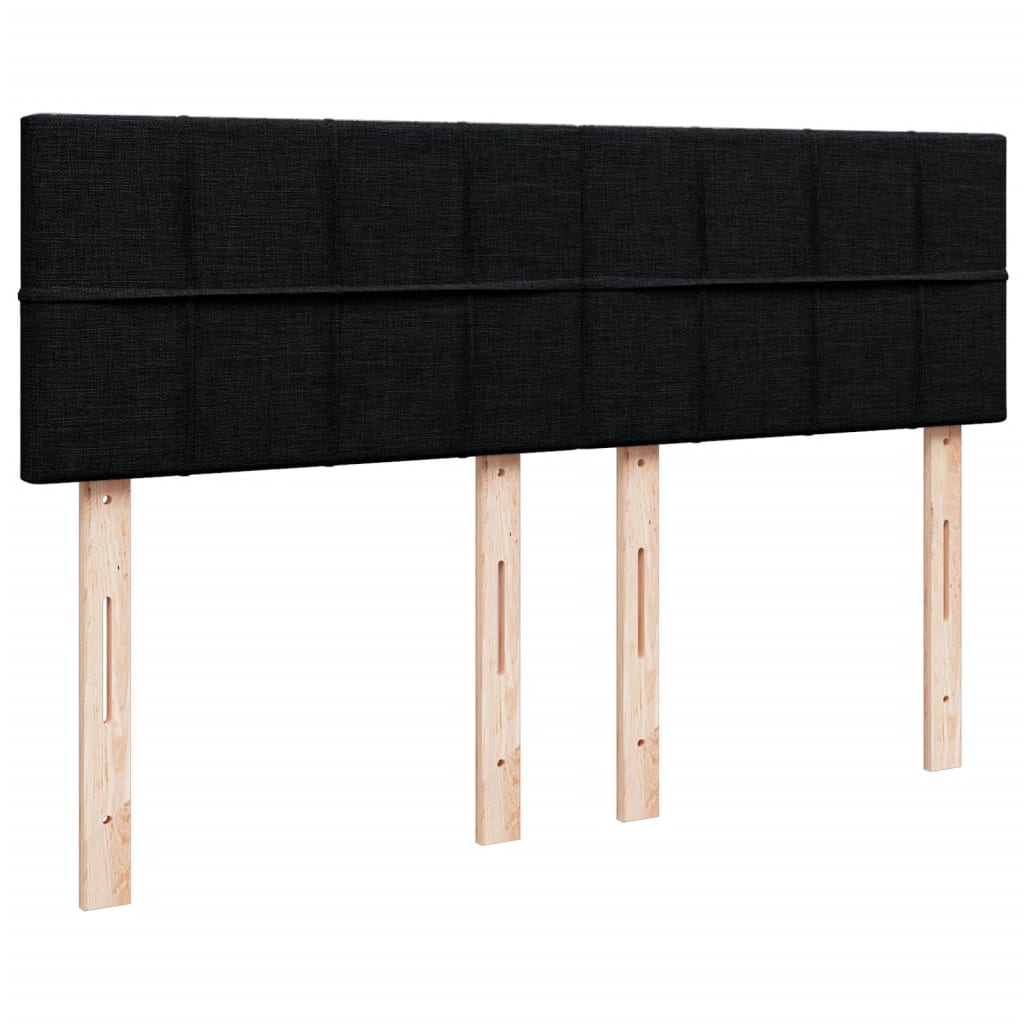 Giroletto a Molle con Materasso Nero 160x200 cm in Tessuto | homemem39