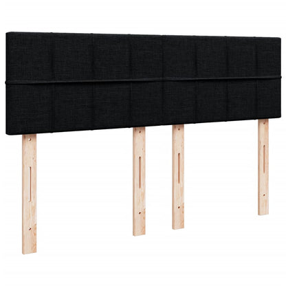 Giroletto a Molle con Materasso Nero 160x200 cm in Tessuto | homemem39