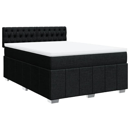 Giroletto a Molle con Materasso Nero 160x200 cm in Tessuto | homemem39
