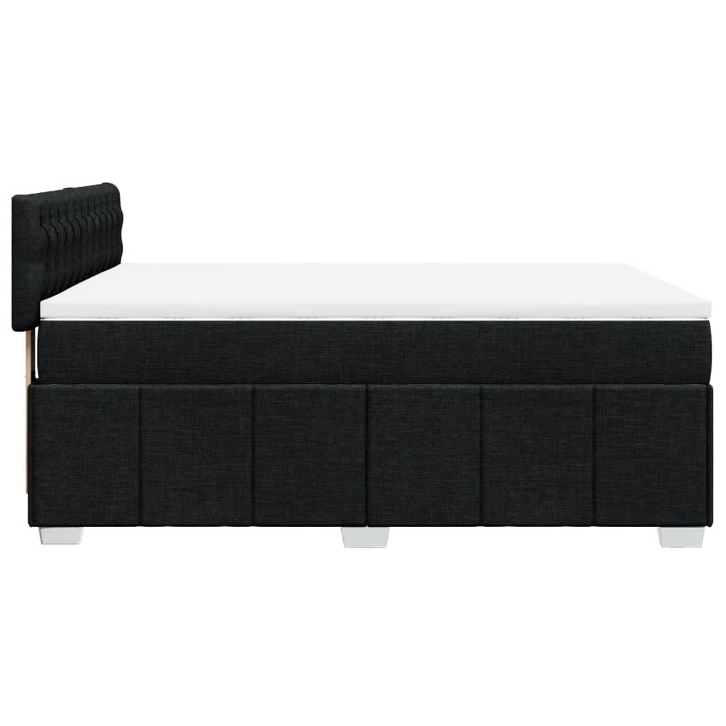 Giroletto a Molle con Materasso Nero 160x200 cm in Tessuto | homemem39