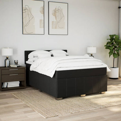Giroletto a Molle con Materasso Nero 160x200 cm in Tessuto | homemem39