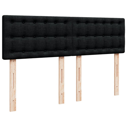 Giroletto a Molle con Materasso Nero 160x200 cm in Tessuto | homemem39