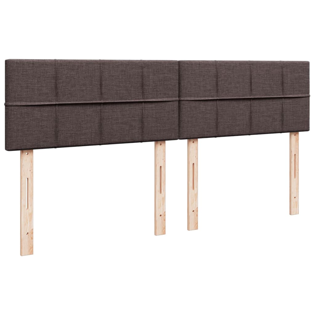 Giroletto a Molle con Materasso Marrone Scuro 180x200cm Tessuto | homemem39