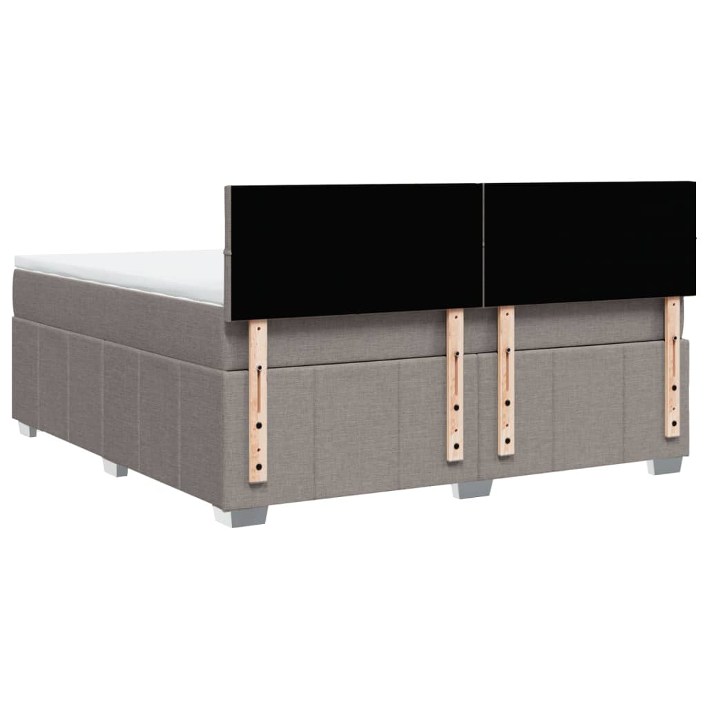 Giroletto a Molle con Materasso Tortora 180x200 cm in Tessuto | homemem39