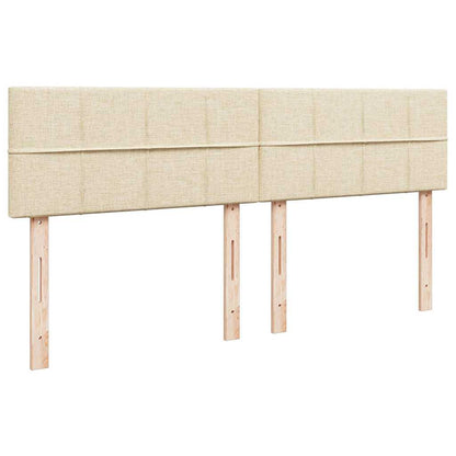 Giroletto a Molle con Materasso Crema 180x200 cm in Tessuto - homemem39