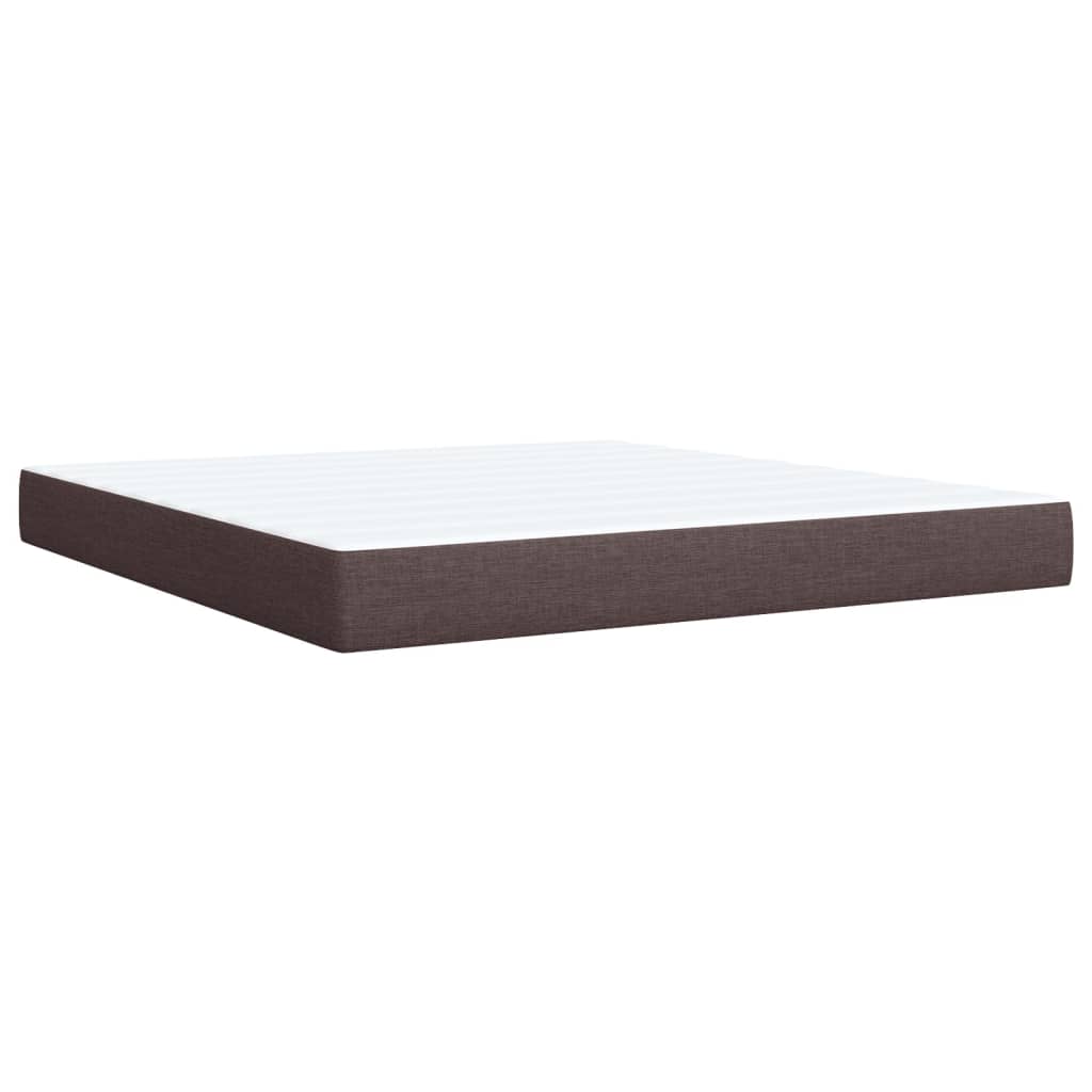 Giroletto a Molle con Materasso Marrone Scuro 180x200cm Tessuto | homemem39