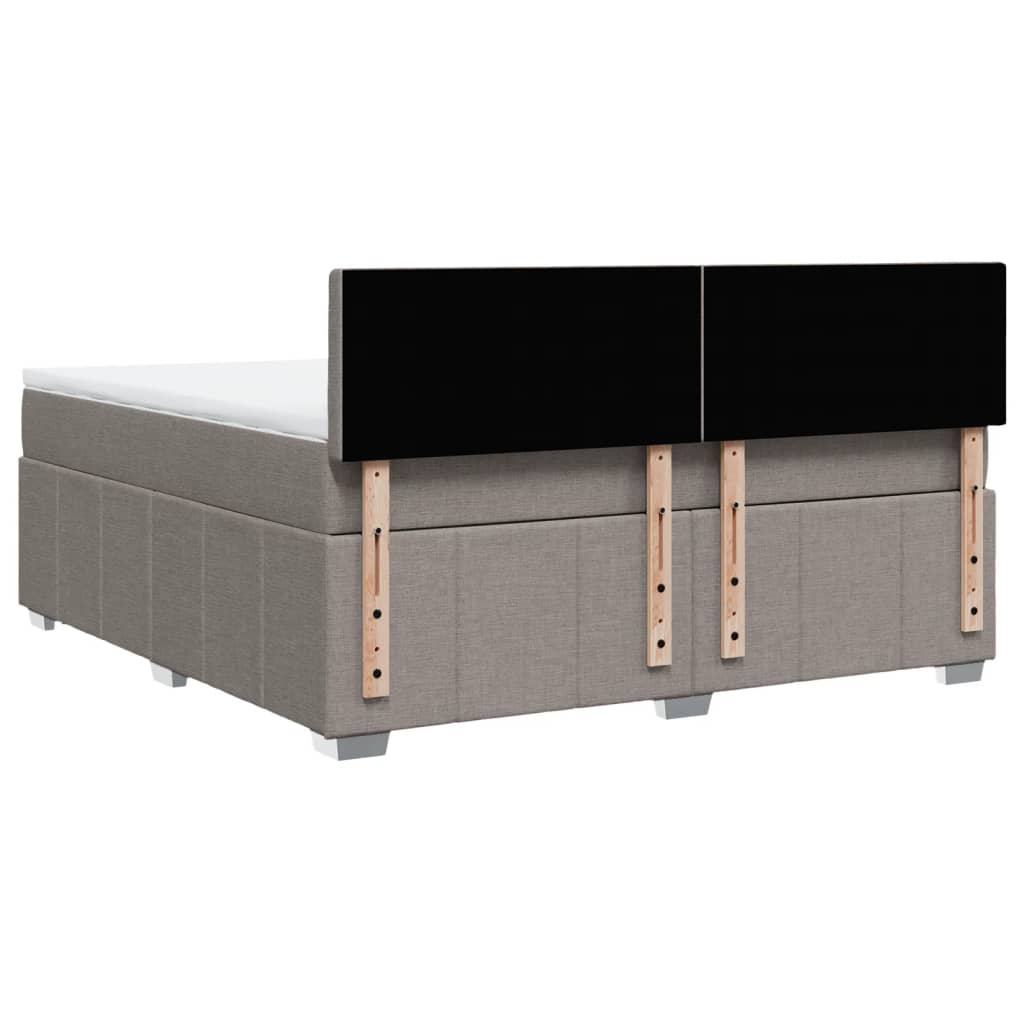 Giroletto a Molle con Materasso Tortora 180x200 cm in Tessuto | homemem39