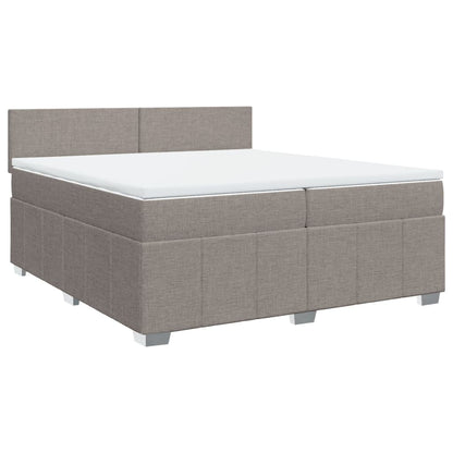Giroletto a Molle con Materasso Tortora 200x200 cm in Tessuto | homemem39