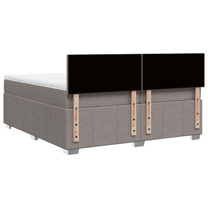 Giroletto a Molle con Materasso Tortora 200x200 cm in Tessuto | homemem39