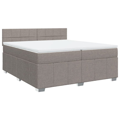 Giroletto a Molle con Materasso Tortora 200x200 cm in Tessuto | homemem39