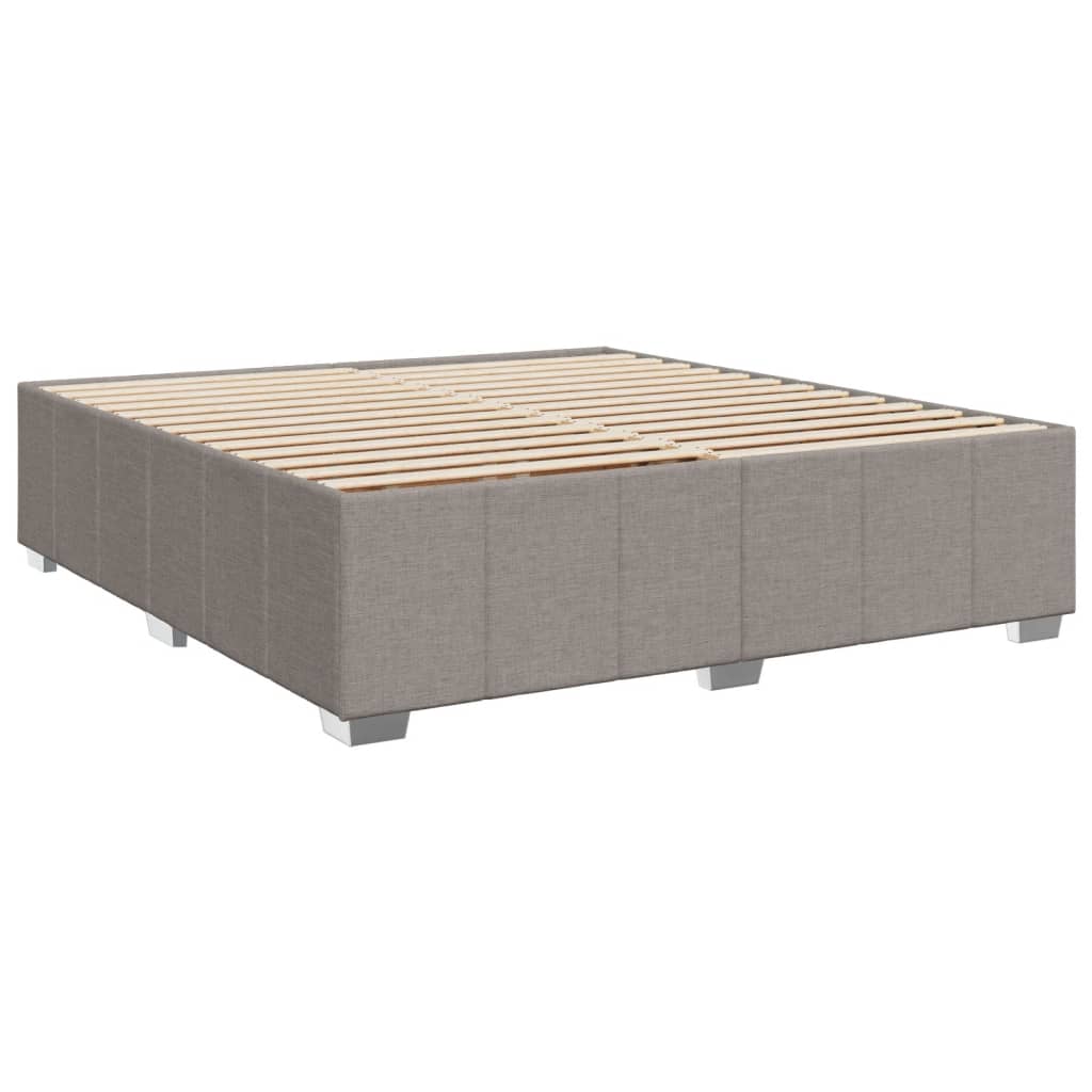 Giroletto a Molle con Materasso Tortora 200x200 cm in Tessuto | homemem39