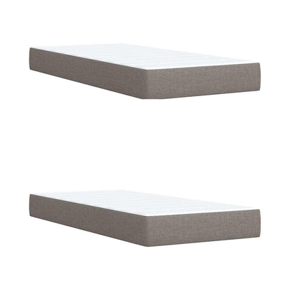 Giroletto a Molle con Materasso Tortora 200x200 cm in Tessuto | homemem39