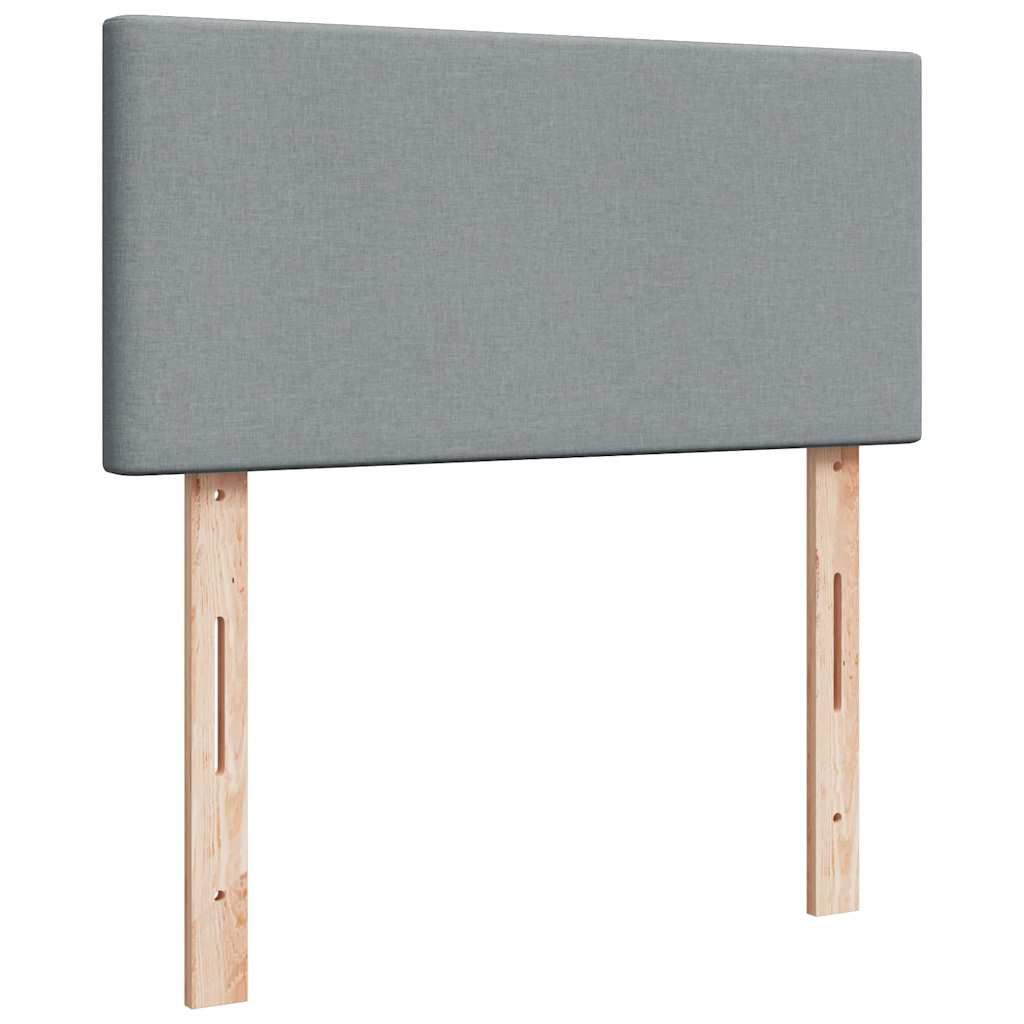 Giroletto a Molle con Materasso Grigio Chiaro 80x200 cm Tessuto - homemem39