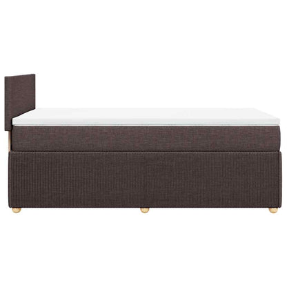 Giroletto a Molle con Materasso Marrone Scuro 80x200 cm Tessuto | homemem39