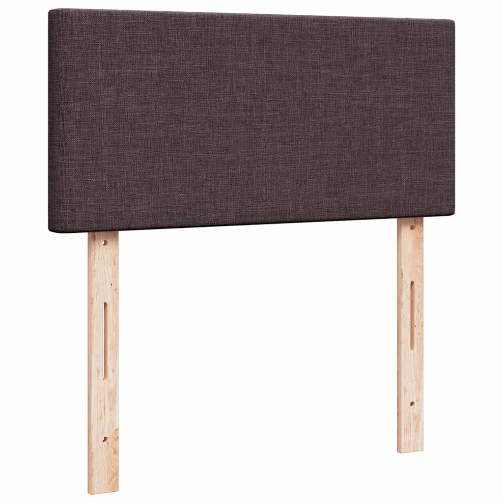 Giroletto a Molle con Materasso Marrone Scuro 80x200 cm Tessuto | homemem39
