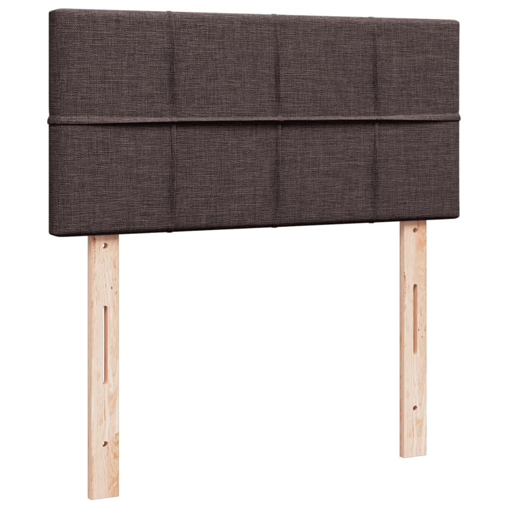 Giroletto a Molle con Materasso Marrone Scuro 80x200 cm Tessuto | homemem39