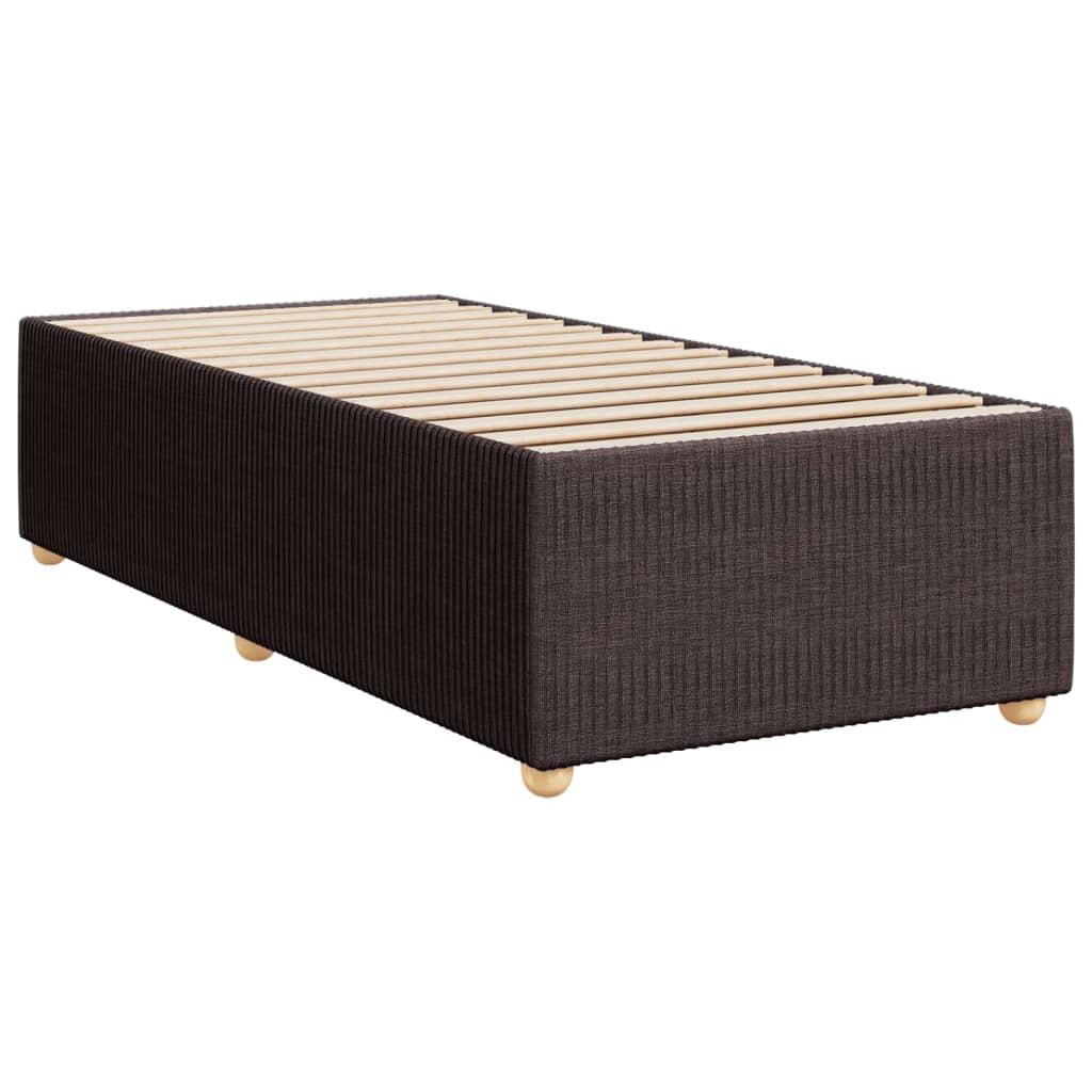 Giroletto a Molle con Materasso Marrone Scuro 80x200 cm Tessuto | homemem39