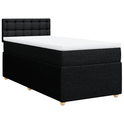 Giroletto a Molle con Materasso Nero 80x200 cm inTessuto