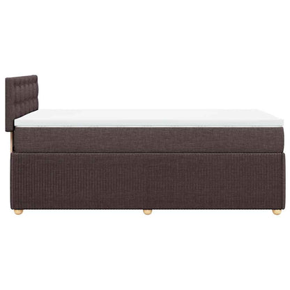 Giroletto a Molle con Materasso Marrone Scuro 80x200 cm Tessuto | homemem39