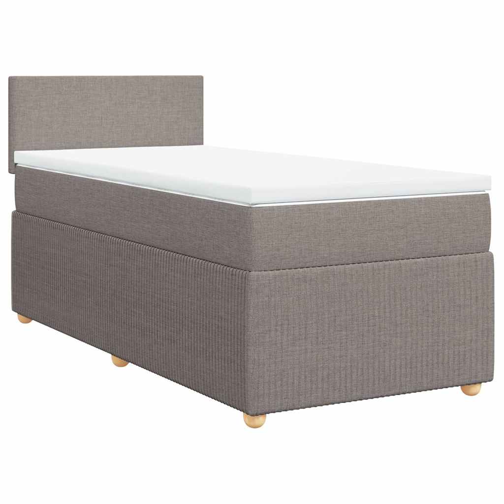 Giroletto a Molle con Materasso Tortora 90x190 cm in Tessuto | homemem39