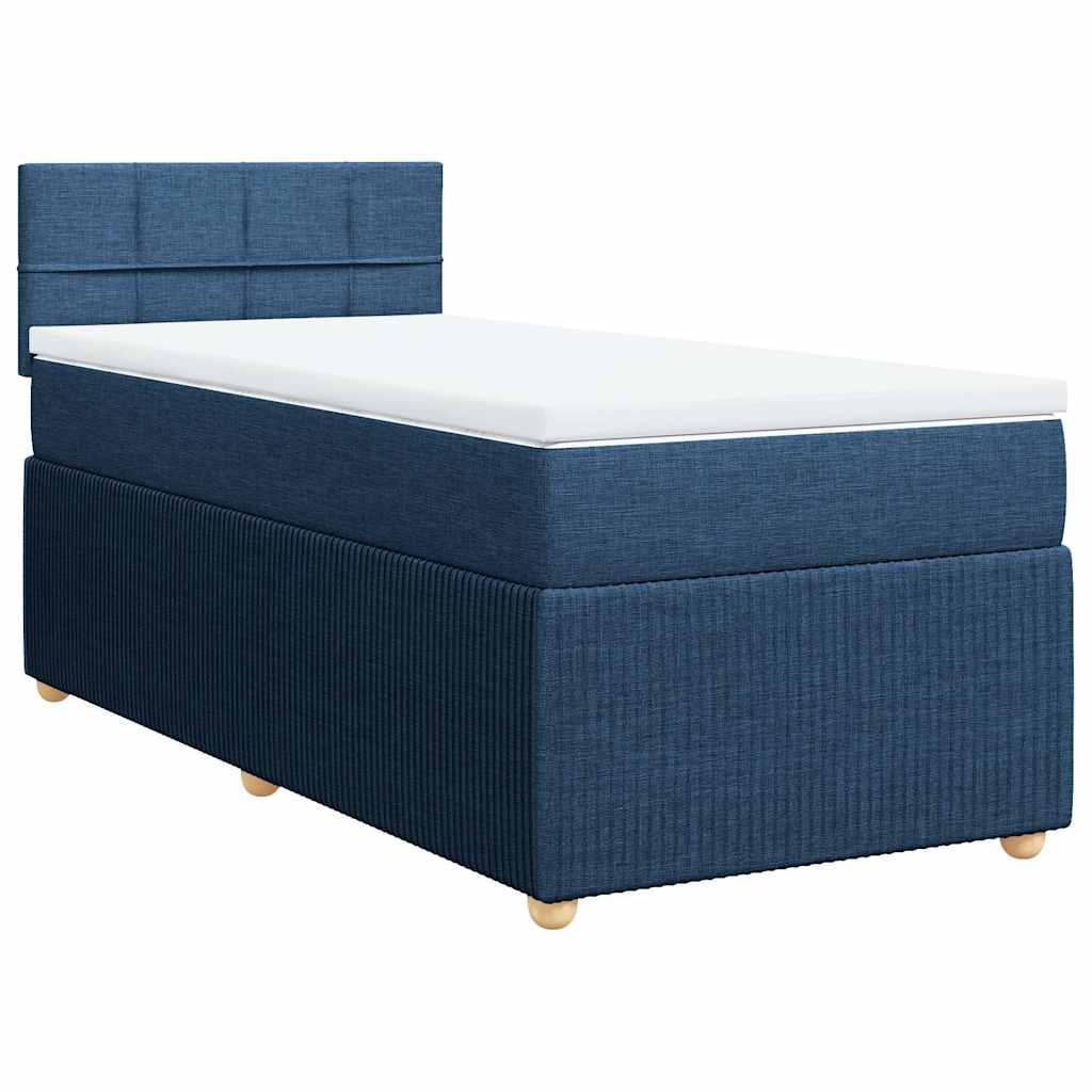Giroletto a Molle con Materasso Blu 90x190 cm in Tessuto | homemem39