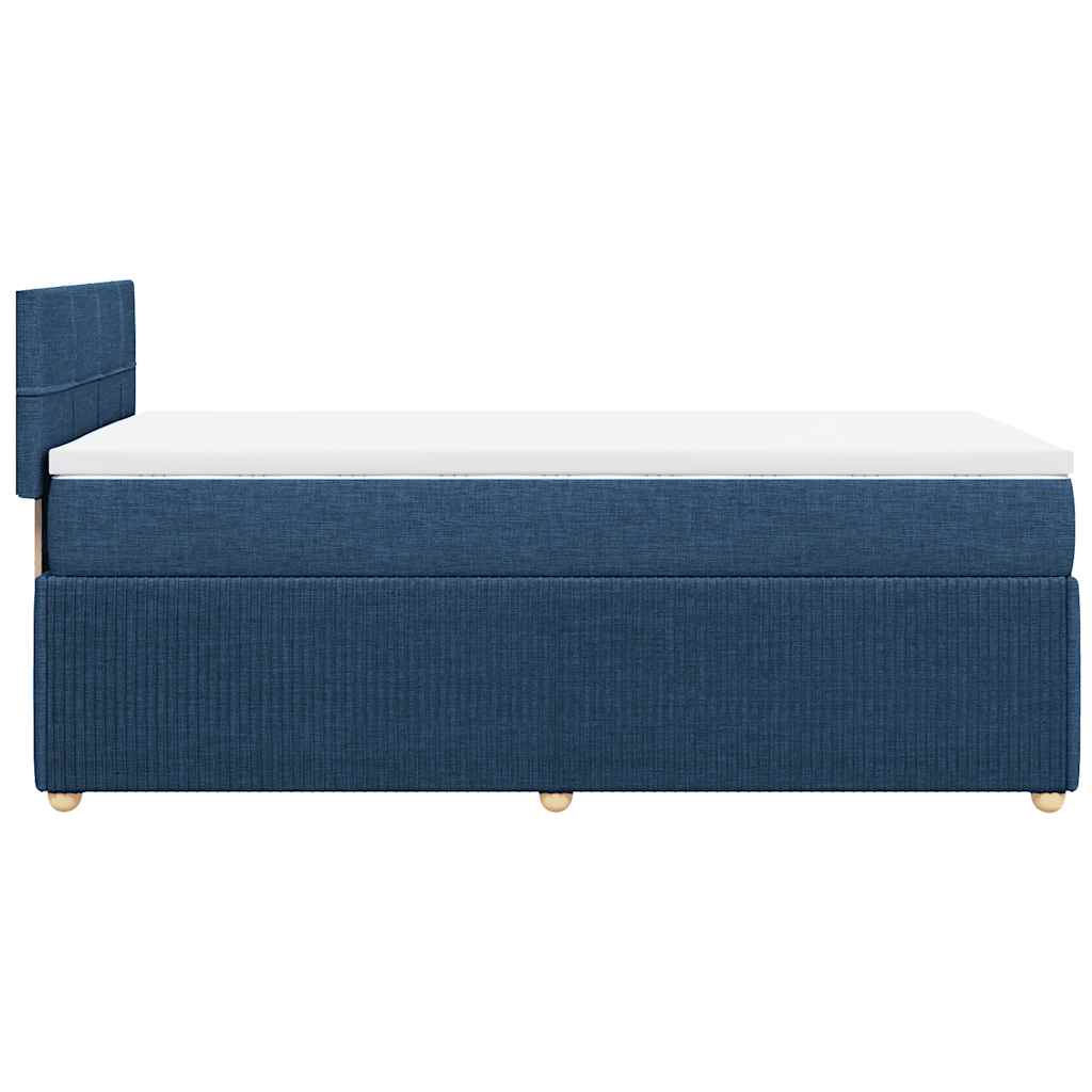 Giroletto a Molle con Materasso Blu 90x190 cm in Tessuto | homemem39