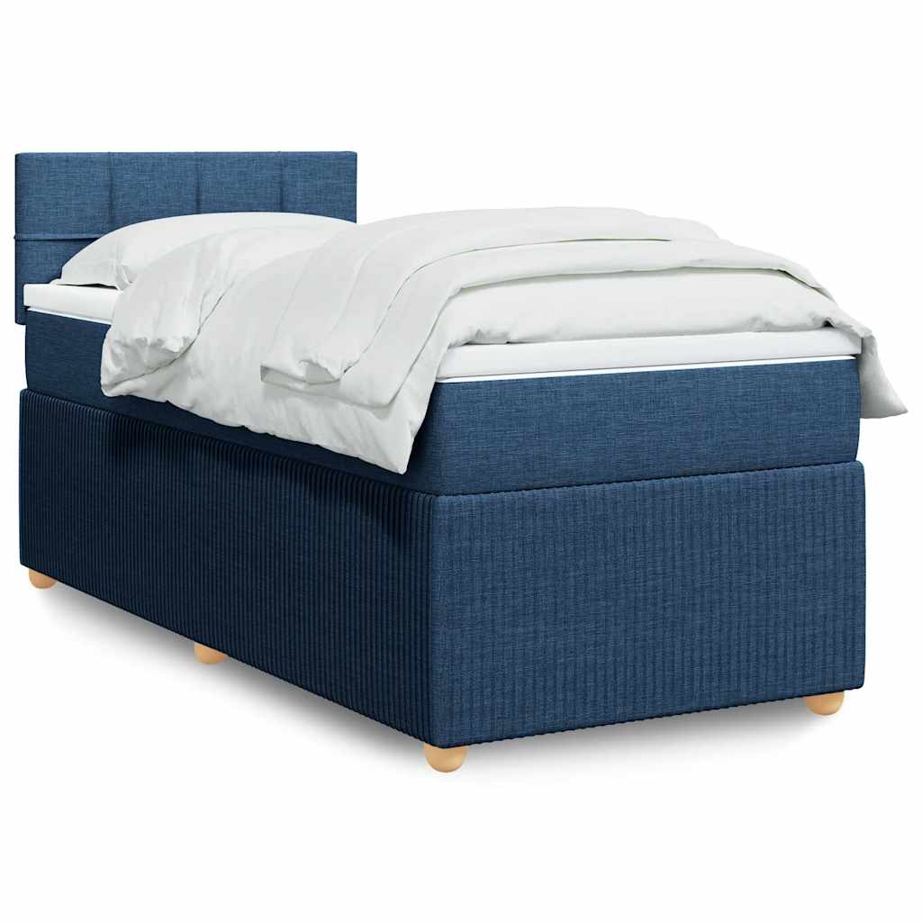 Giroletto a Molle con Materasso Blu 90x190 cm in Tessuto | homemem39