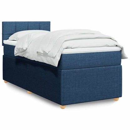 Giroletto a Molle con Materasso Blu 90x190 cm in Tessuto | homemem39