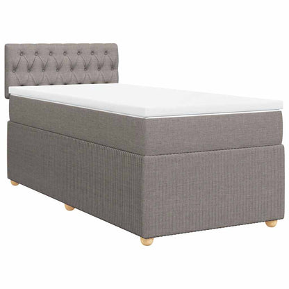 Giroletto a Molle con Materasso Tortora 90x190 cm in Tessuto | homemem39