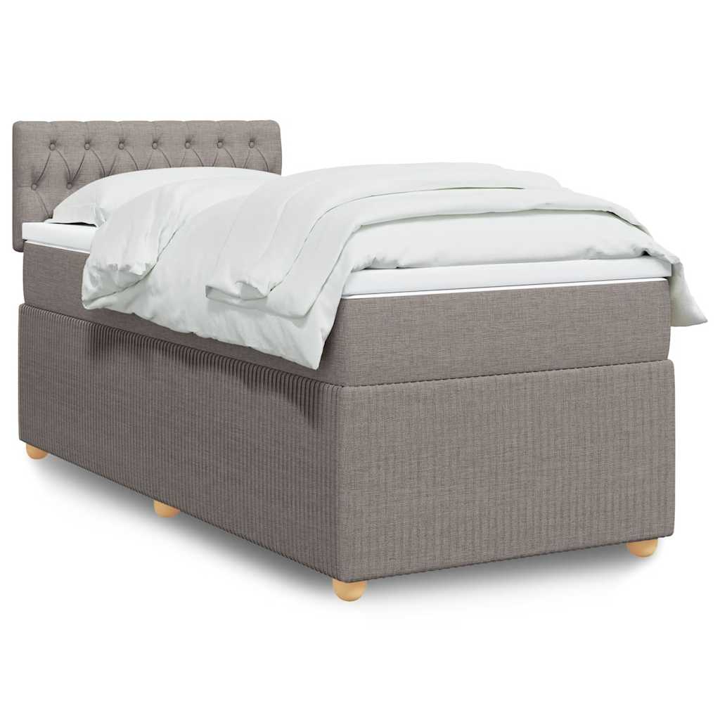Giroletto a Molle con Materasso Tortora 90x190 cm in Tessuto | homemem39