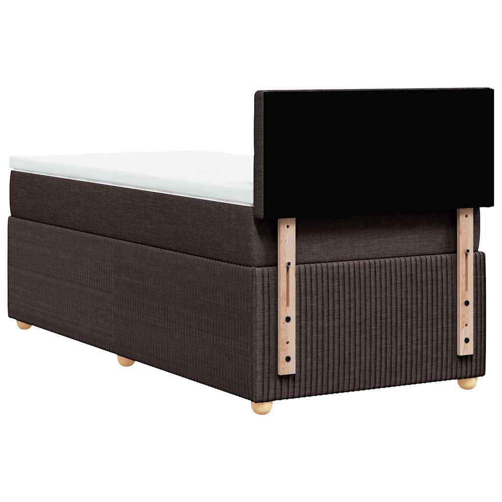 Giroletto a Molle con Materasso Marrone Scuro 90x190cm Tessuto | homemem39