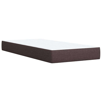 Giroletto a Molle con Materasso Marrone Scuro 90x190cm Tessuto | homemem39