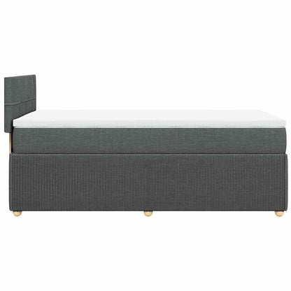 Giroletto a Molle con Materasso Grigio Scuro 90x200 cm Tessuto | homemem39